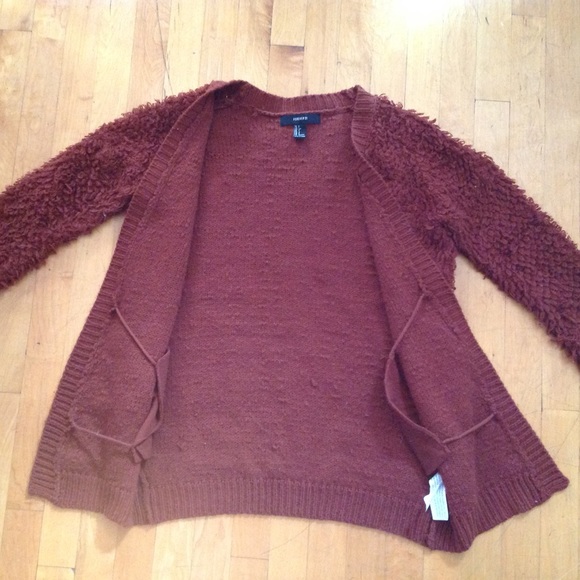Forever 21 Brown Cozy Cardigan Sweater Size Small - Picture 5 of 12
